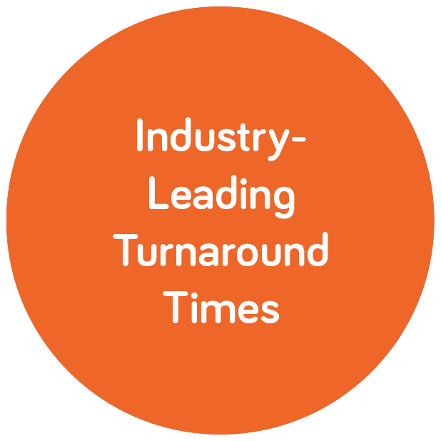 Industry Leading Turnaround Times Infographic