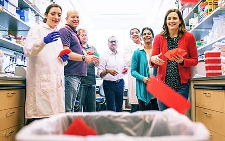 A fun break at the Rao lab.