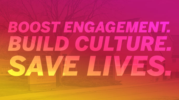 Exterior of Versiti donor center