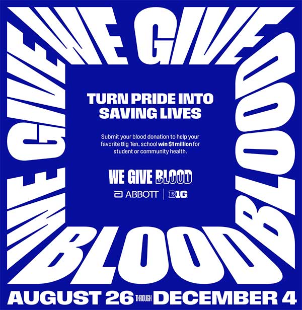 Support a Bigten School During the We Give Blood Blood Drive