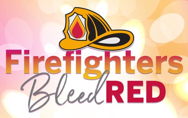 Firefighters Bleed Red Blood Drives