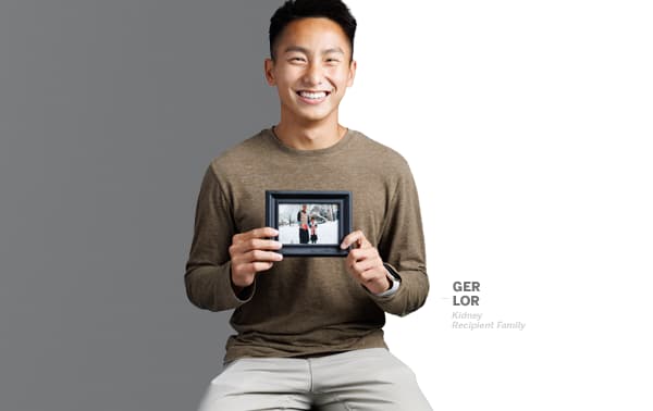 Ger Lor, organ recipient son