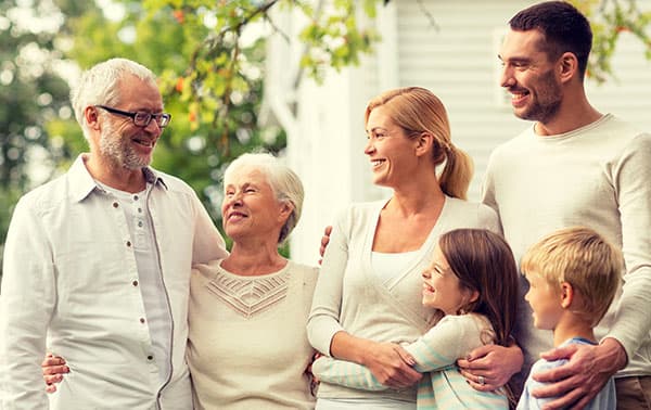 Smiling family
