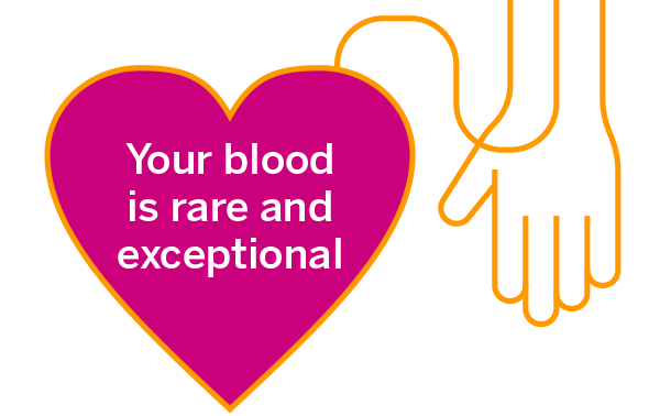Your blood is rare and exceptional graphic