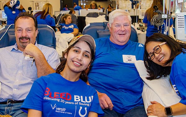 Bleed Blue Blood Drive Smiling Donors
