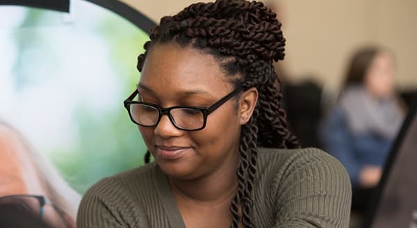 Smiling female african-american blood donor