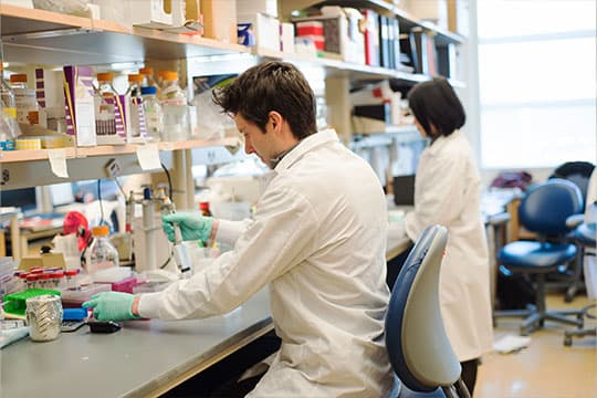 Trainee performing different tests.