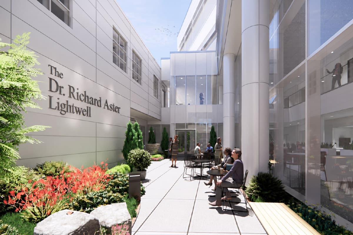 The Dr. Richard Aster Lightwell architectural rendering.
