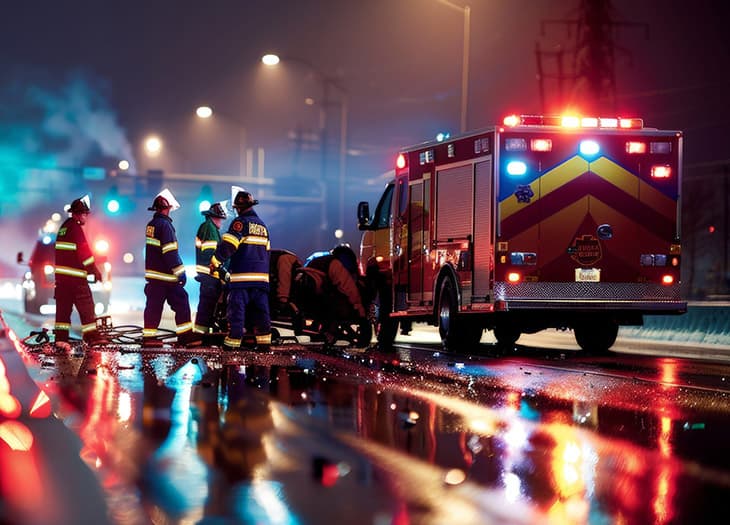 An accident scene.